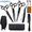 Black, variant on 6.7 Inches wingsbro Thinning Barber Scissors Kit, Professional Hair Cutting Kit for Beginners