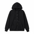 thumbnail image 2 of Girls Solid Full Zip Hoodie Sweatshirt Casual Lightweight Everyday wear for Kids 4-15Years, 2 of 3