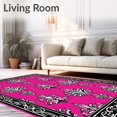 thumbnail image 2 of ODIKA 5x7 Machine Washable Non-Slip Area Rug, Modern Damask with Whimsical Petal and Foliage Ultra Soft Rug, None, 530622, 2 of 7