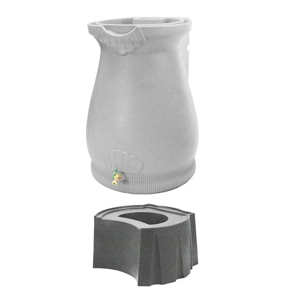 Good Ideas Rain Wizard 65 Gallon Plastic Resin Urn Barrell and Rain Wizard Stand
