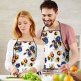 thumbnail image 5 of Pioneer Flower Floral Print Pattern Apron-Garden Aprons for Women with Pockets-Cotton Linen Waterproof Kitchen Cooking Gardening Aprons Adjustable for Kitchen,Cooking,BBQ and Salon 33x27 Inch, 5 of 7