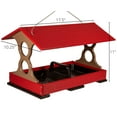 thumbnail image 3 of JCs Wildlife Large Fly Thru Bird Feeder (Cardinal Red and Tan, Feeder Only), 3 of 8