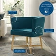 thumbnail image 5 of Accent Chair, Fabric, Wood, Navy Blue, Modern Contemporary Urban Design, Living Lounge Room Hotel Lobby Hospitality, 5 of 8