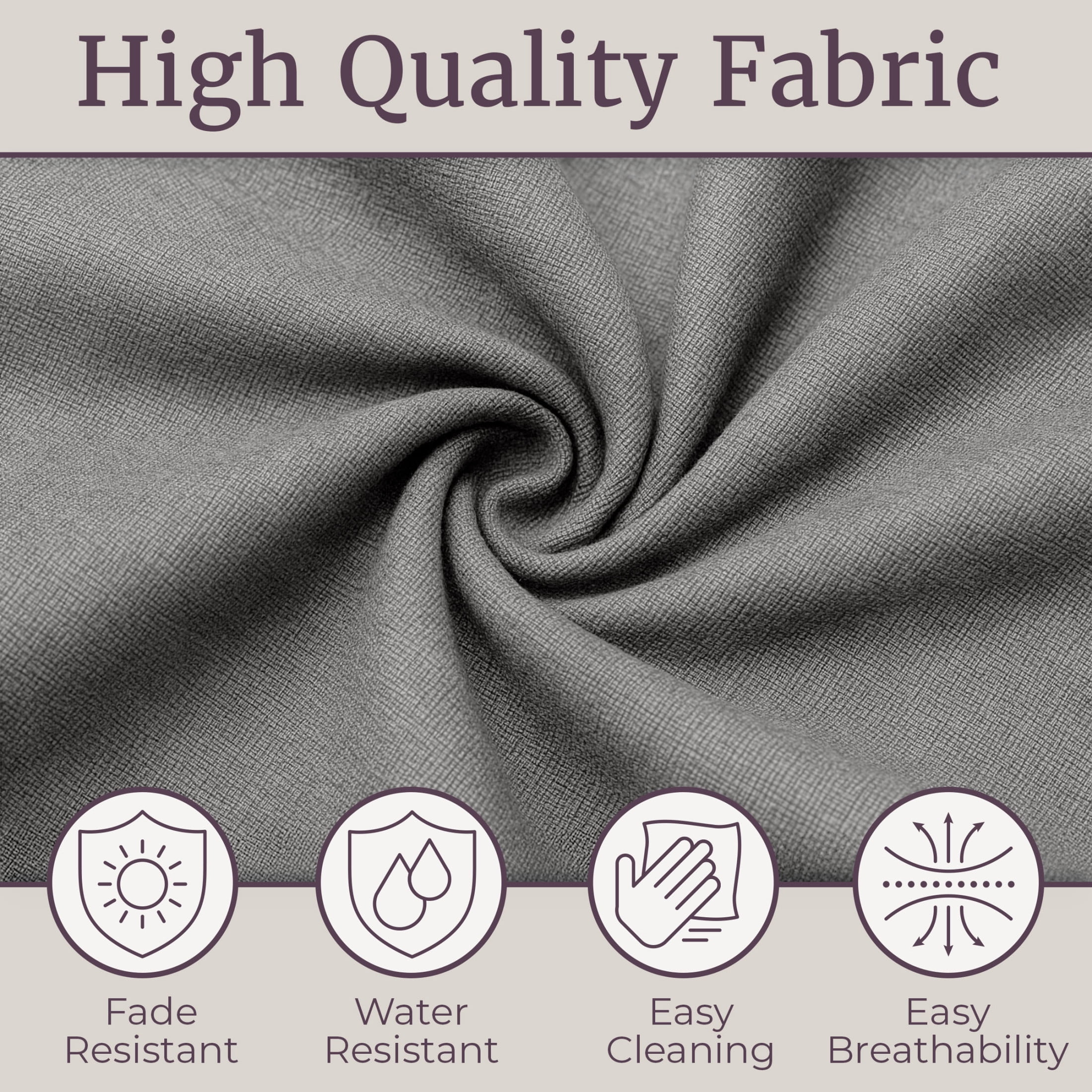 Lavish Home 45x21.5x3in High Back Outdoor Chair Cushions Set of 2 with Ties (Gray)