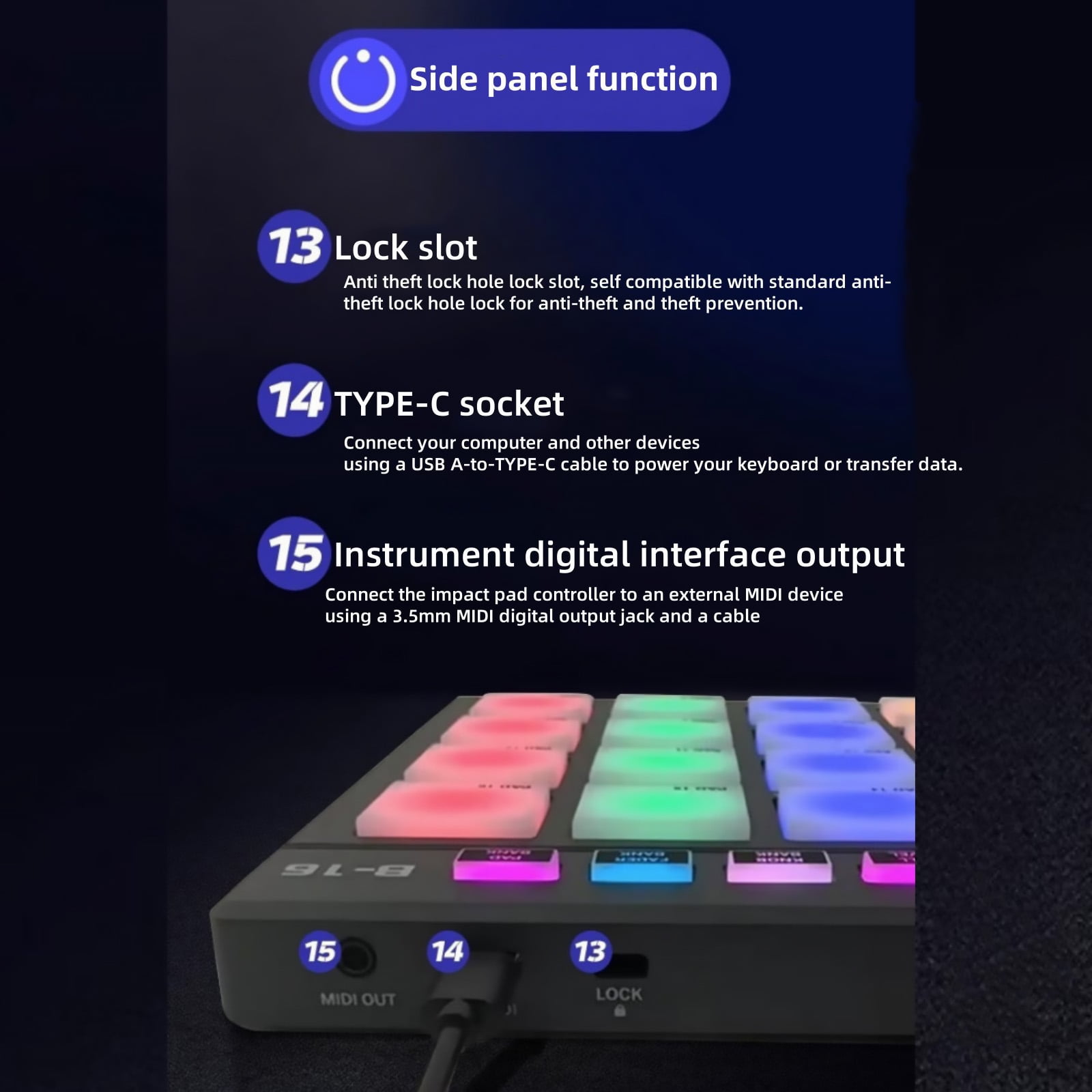 CSYANXING Professional Midi Controller for Studio Recording, 2 Assignable Buttons & Endless Rotary Knobs
