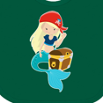 thumbnail image 4 of Inktastic Mermaid Pirate Boys or Girls Baby Bib, 4 of 4