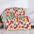thumbnail image 3 of Rateoe Colorful Butterflies Pattern Flannel Throw Blanket, Ultra-soft Blanket for Bed, Couch, Car, Hypoallergenic Anti-pilling blanket-80"x60"(Horizontal), 3 of 6