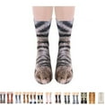 thumbnail image 1 of pitrice Animal Feet Pattern Stimulation Children Kid Mid Calf Long Socks Unisex Funky Socks, 1 of 8