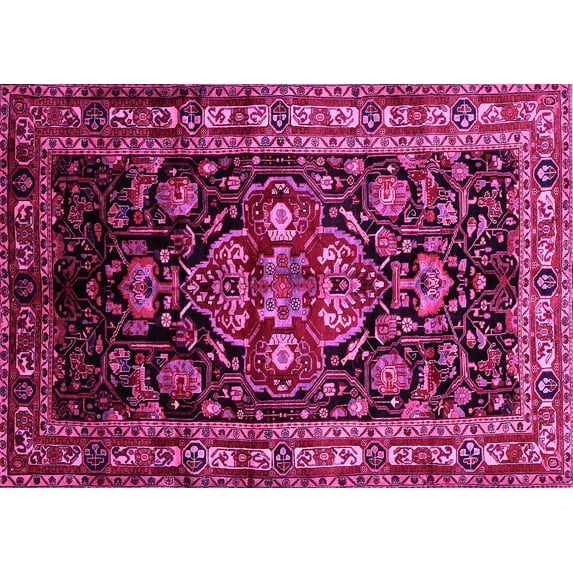 Ahgly Company Indoor Rectangle Persian Pink Traditional Area Rugs, 3' x 5'