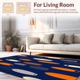 thumbnail image 2 of ODIKA 8'x10' Machine Washable Non-Slip Area Rug, Contemporary Dark Lines High Traffic Rug, Blue, 20200, 2 of 5