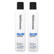 Professional Freezing Finish Spray (2-Pack) - 10 oz - Volumizing Hairspray for All Types of Hair - Adds Body and Texture - Resists Humidity - No Water Added