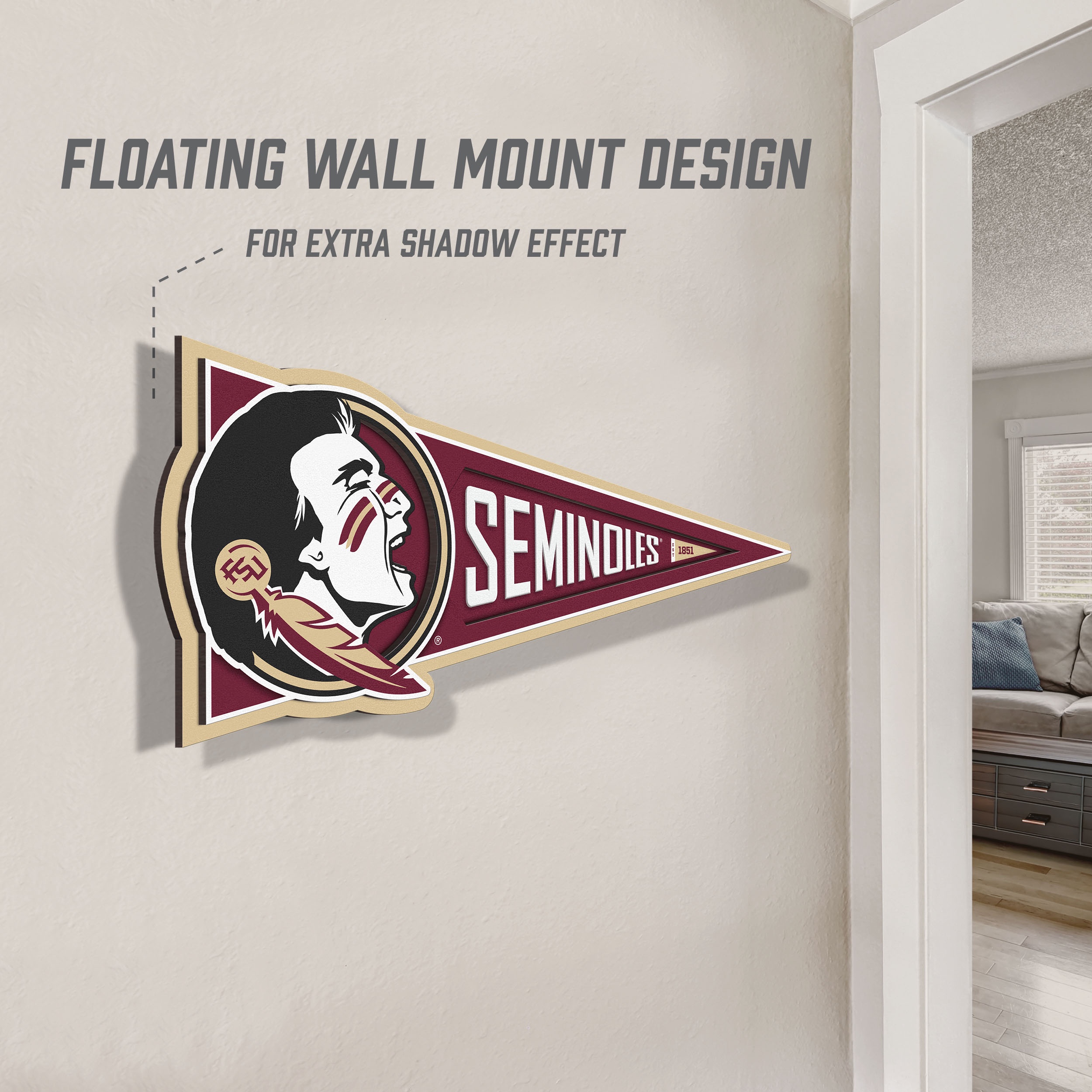 YouTheFan NCAA Florida State Seminoles Pennant Sign