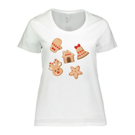 Inktastic Christmas Gingerbread Cookies Women's Plus Size T-Shirt