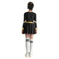 thumbnail image 2 of Zaldita Kids Girls V Neck Long Sleeve Cheerleading Dance Dresses Halloween Fancy Party Dress Up Black 12, 2 of 6