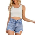 thumbnail image 2 of Aloohaidyvio Crop Tank Tops for Women,Off The Shoulder Basic Tops,Sexy Knit Sleeveless Shirts,Slim Fitted Y2K Summer 2024 Tank Tops, 2 of 4