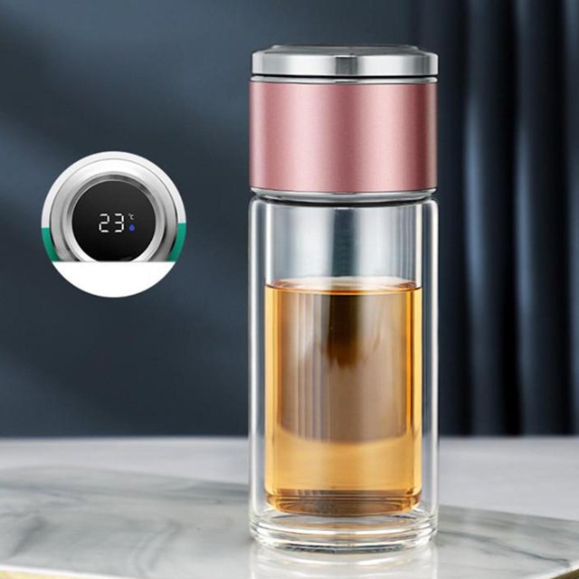 Botella de Agua de de Pared de Doble Capa, Taza de Filtro de Té, Botella de Té, Taza Portátil para Regalos de Té Sueltos para Hombres Y Mujeres 350ml de Macarena Botella aislada