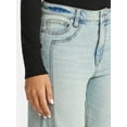 thumbnail image 4 of Time and Tru Women's High Rise Wide Leg Cropped Jeans with Side Seam Details, 27" Inseam, Sizes 0-20, 4 of 5