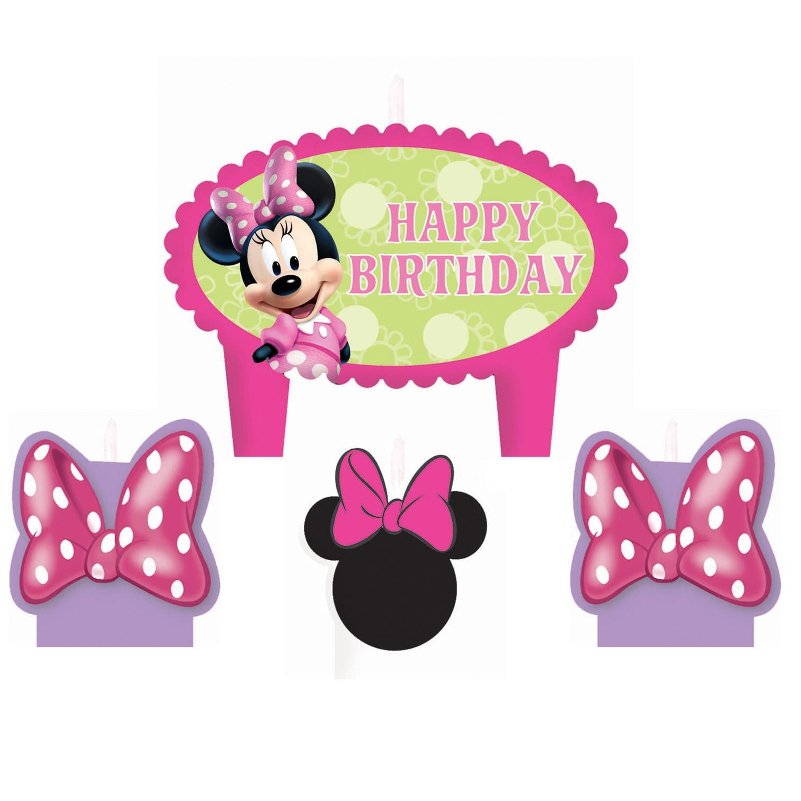 plank Compliment Opsommen Disney Minnie Mouse Bowtique Birthday Candle Set - Walmart.com