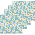 thumbnail image 2 of GZHJMY 12x12Inx6 Sets) Reusable Soft Face Towel,Kitchen Hand Towel Bathroom Absorbent Towel,Gym Hotel Spa-Beautiful Little Daisies on Blue Background, 2 of 7