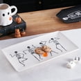 thumbnail image 3 of Way to Celebrate Halloween Ceramic Dancing Skeletons Tray, 3 of 5