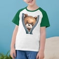 thumbnail image 3 of RXIRUCGD 2025 Vêtements d'Été pour Enfants Tout-Petits Garçons Filles Mode Mignon Col Rond Imprimé Manches Courtes Haut, 3 of 7