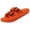 Orange, variant on Slides for Men Women Pillow Slippers Double Buckle Adjustable EVA Flat Sandal Black Women Size 5.5 6 6.5