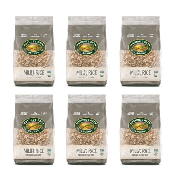 Nature's Path Organic Millet Rice Flakes Breakfast Cereal, 32oz Bag (pack of 6)