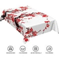 thumbnail image 6 of 60x84inch Asian Tablecloth Plum Tree Blossoms Chinese Traditional Ink Painting Rectangular Table Cover Waterproof Winkle Free Polyester Fabric Table Cloth for Dining Room Kitchen Home Decor, 6 of 7