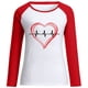 thumbnail image 4 of ICHUANYI Liquidación Mujer Primavera Patchwork Carta Impreso Manga Larga Cuello Redondo Casual Tee Tops ICHUANYI WER2023082203151, 4 of 6