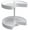 White, variant on Rev-A-Shelf LD-2472-18BM-11-1 Lazy Daisy Polymer Double 2 Shelf 18" Kidney Shaped Bottom