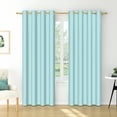 thumbnail image 4 of Nanqianyi Teal Blue Colored Curtains for Bedroom Living Rooms Thermal Insulated Blackout Window Curtains 2 Panels, Grommet Top Drape W52 x L84 Inch, 4 of 10