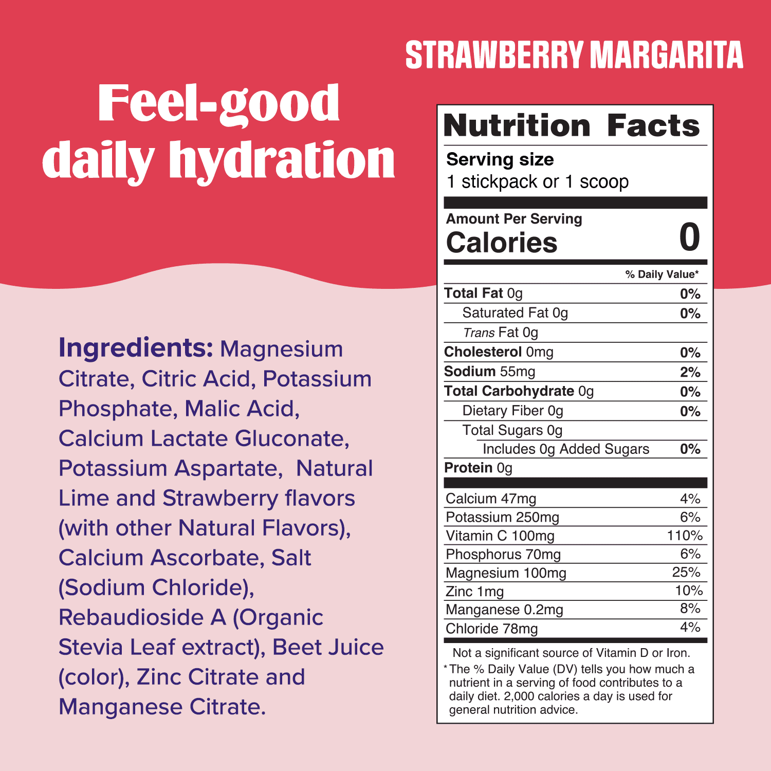 Ultima Replenisher Hydration Electrolyte Powder Drink Mix, Sugar-Free Strawberry Margarita Mocktini 90 Servings