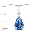 thumbnail image 4 of Star K� Genuine Blue Topaz Drop Pear Shaped Pendant Necklace, 4 of 9