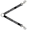 thumbnail image 1 of Buckle-Down Leash Splitter - STRAIGHT EDGE Black White - 1" Wide - 30" Length, 1 of 1