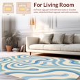 thumbnail image 2 of ODIKA 5' x 7' Machine Washable Non-Slip Area Rug, Abstract Wave High Traffic Rug, Ivory, 413194, 2 of 7