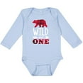 thumbnail image 3 of Inktastic Plaid Bear Wild and 1 with Arrow Boys or Girls Long Sleeve Baby Bodysuit, 3 of 5