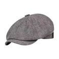 thumbnail image 3 of Boina de regalo, gorra de vendedor de periódicos, gorra de golf, gorra clásica, gorra informal de pintor, gorra plana Gris oscuro, 3 of 9