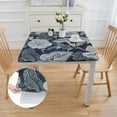 thumbnail image 2 of BANET Square Table Cloth Rectangle, Square Tablecloth Hand Block Print Table Cover Blue Tablecloth Dining, Kitchen, - Christmas white, 2 of 8