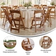 thumbnail image 4 of Flash Furniture 2 Pack Commercial Chestnut Indoor/Outdoor Lightweight Wood Look Resin Folding Event Chair with Slatted Seat, 4 of 16