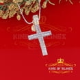 thumbnail image 3 of King of Bling's Real 0.33ct Diamond Sterling Silver CROSS White Charm Fashion Necklace Pendant, 3 of 11