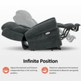 thumbnail image 4 of MCombo Dual Motor Power Lift Recliner Chair with Massage and Dual Heating for Senior, Fabric 7888 (Dark Grey, Medium), 4 of 10