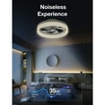 thumbnail image 3 of Warmiplanet 20inch White Flush Mount Modern Ceiling Fan with Lights and Remote Control, 3 of 7