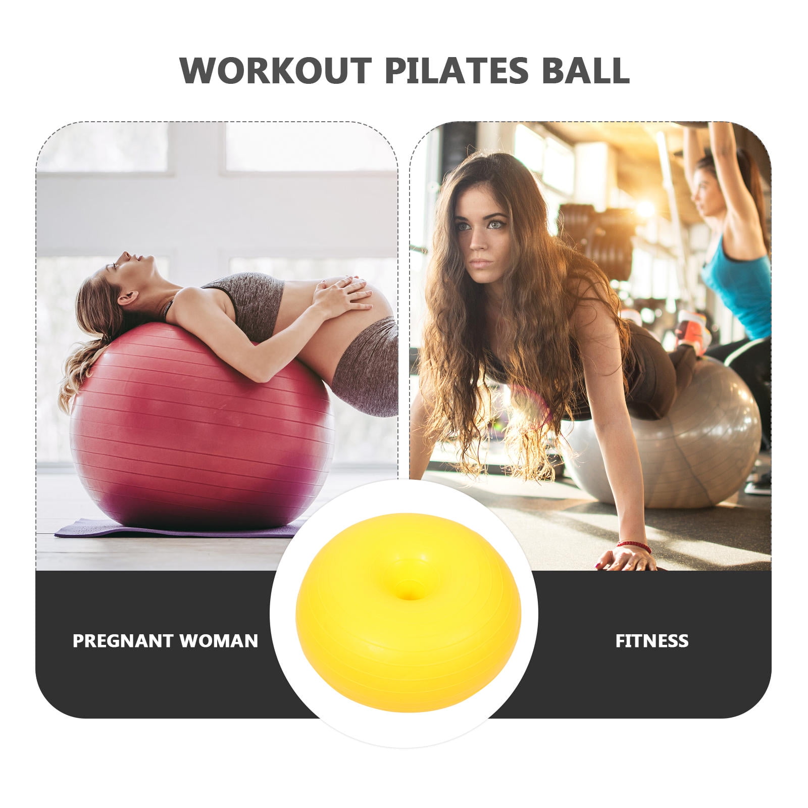 AURARMLET 1Pack Portable PVC Yoga Ball for Balance Training Exercise Accessories