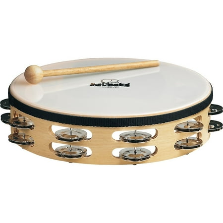 Nino Wood Double Row Tambourine