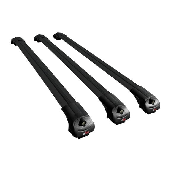 Compatible with Jeep Cherokee 3 (KJ) 2002-2007 ACE-1 Car Roof Rack Cross Bar Black Aluminium 3 Bars