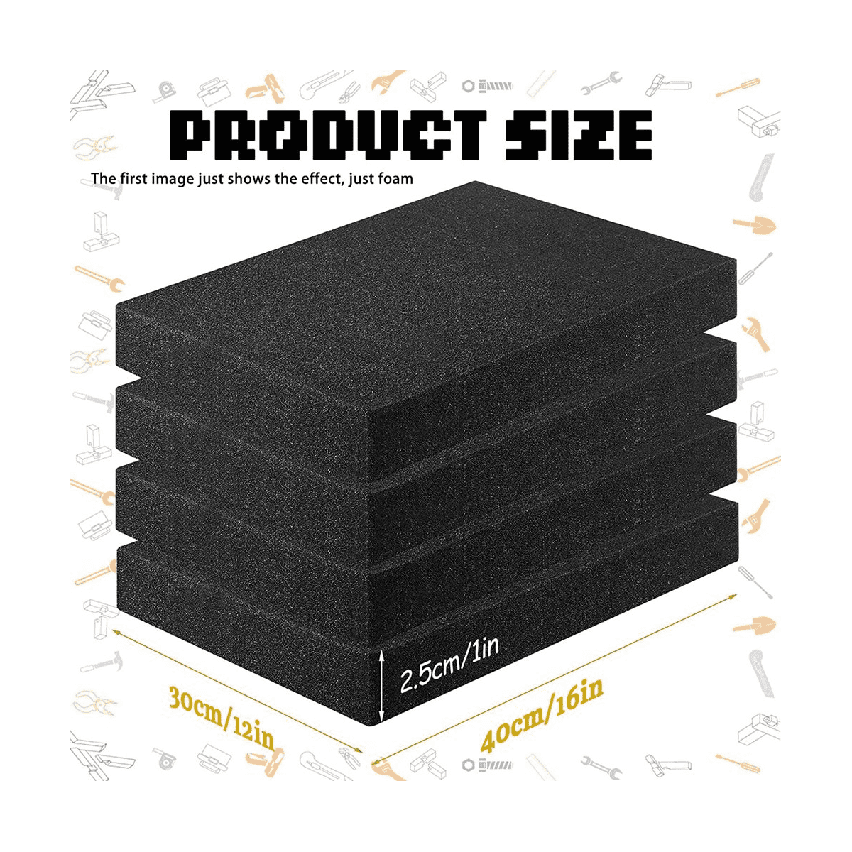 16 Feuilles De Mousse Carrées Crafter's Square - Noir Et Blanc - 5,5 X 8,5 Pouces