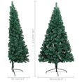 thumbnail image 4 of vidaXL Artificial Half Pre-lit Christmas Tree with Ball Set Green 120 cm, 4 of 5