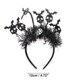 thumbnail image 3 of Accesorios Únicos 1 Pc Diadema de Patrón de Murciélago para Halloween 4.72" Diámetro Negro, 3 of 6