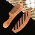 thumbnail image 3 of New Anti-Static Handcrafted Natural Peach Wood Hair Comb Head Massage Sandalwood Comb Hair Care DIY Styling Tool, 3 of 4