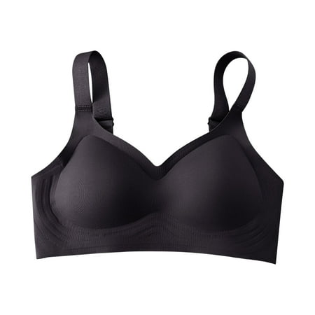 BKQCNKM Push Up Bra  Bras for Women No Underwire  Wireless Bras for Women  Plus Size Tank Top Non Marking Bra  Plus Size Bras for Women Black L